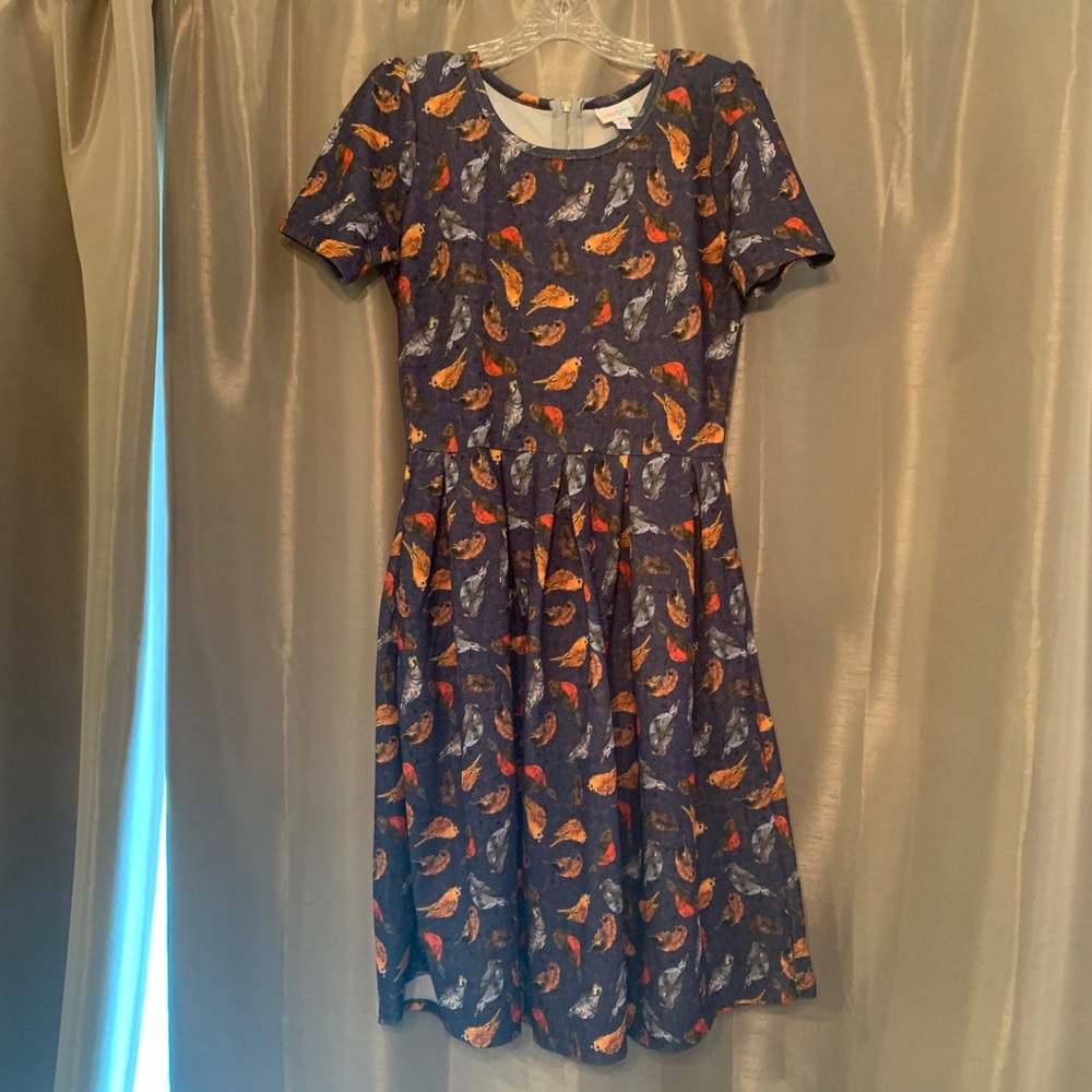 EEUC Lularoe Amelia birds (unicorn!), M